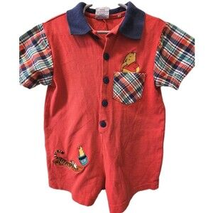 90’s Y2K Disney Winnie the Pooh Tiger Embroidered Romper 24 Months Vintage
